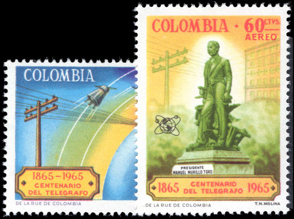 Colombia 1965 Colombian Telegraphs unmounted mint.