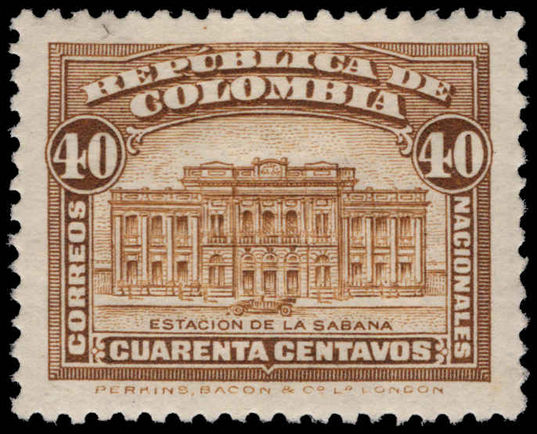Colombia 1923-29 40c La Sabana Station lightly mounted mint.