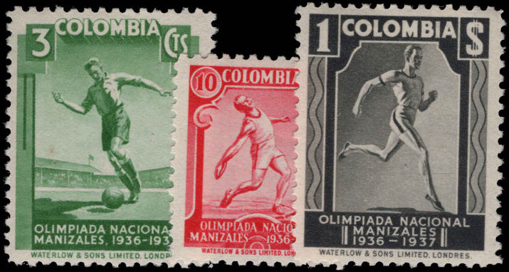Colombia 1937 National Olympiad lightly mounted mint.