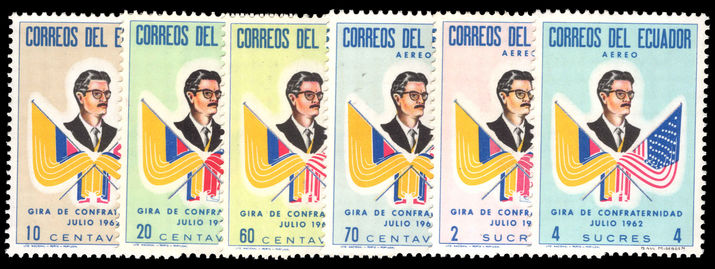Ecuador 1963 Presidential Goodwill Tour unmounted mint.