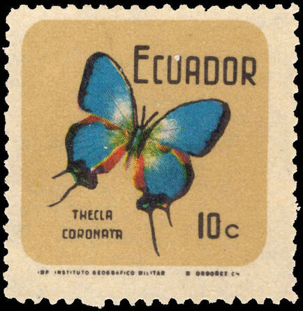 Ecuador 1970 10c Thecia Coronata unmounted mint.