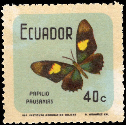 Ecuador 1970 40c Swallowtail unmounted mint.