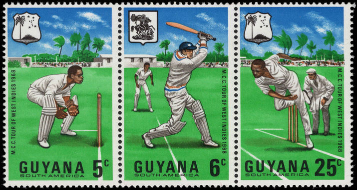 Guyana 1968 West Indies Cricket Tour unmounted mint.