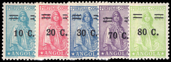 Angola 1934 Provisional set lightly mounted mint.