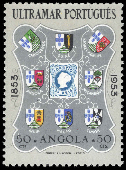 Angola 1953 Portuguese Stamp Centenary unmounted mint.