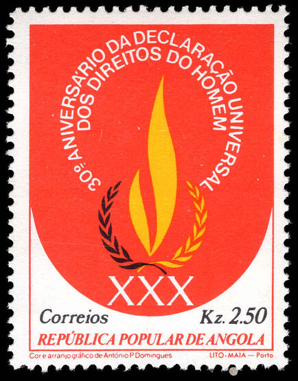 Angola 1979 30th Anniversary of Declaration of Human Rights unmounted mint.