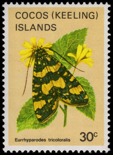 Cocos (Keeling) Islands 1983 30c Butterfly unmounted mint.