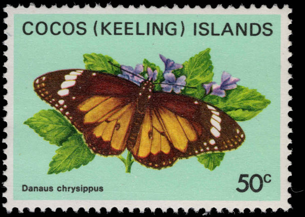 Cocos (Keeling) Islands 1983 50c Butterfly unmounted mint.