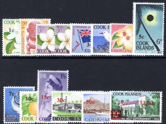 Cook Islands 1967 decimal currency set to $1 unmounted mint.