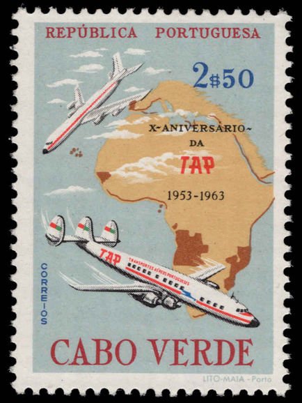 Cape Verde 1963 TAP Airlines unmounted mint.