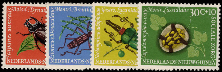 Netherlands New Guinea 1961 Social Welfare insects unmounted mint.