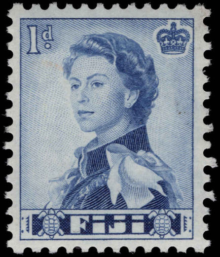 Fiji 1962-67 1d deep ultramarine unmounted mint.