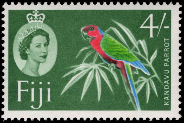 Fiji 1962-67 4s Red Shining Parrot green background unmounted mint.