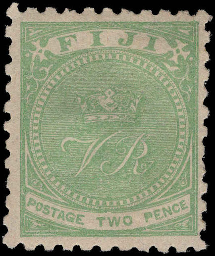 Fiji 1878-99 2d yellow-green perf 10 fine lightly mounted mint.