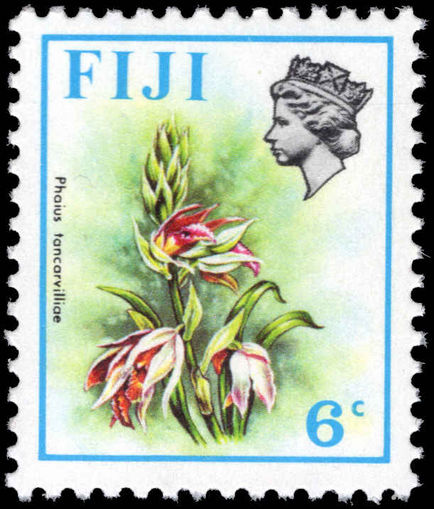Fiji 1971-72 6c Phaius Tancarvilliae unmounted mint.
