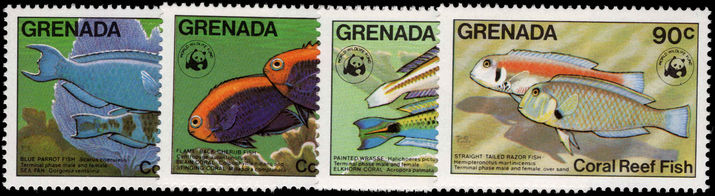 Grenada 1984 Coral Reef Fish unmounted mint.