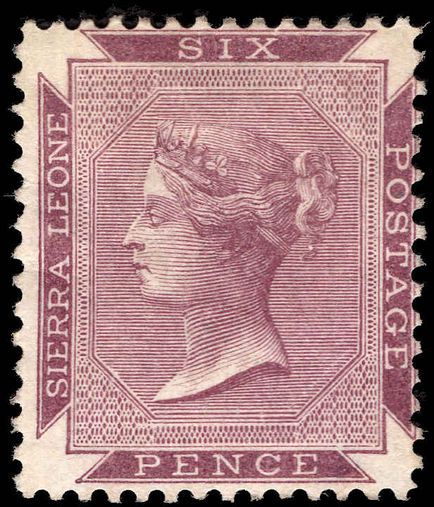 Sierra Leone 1885-96 6d brown purple unused no gum.
