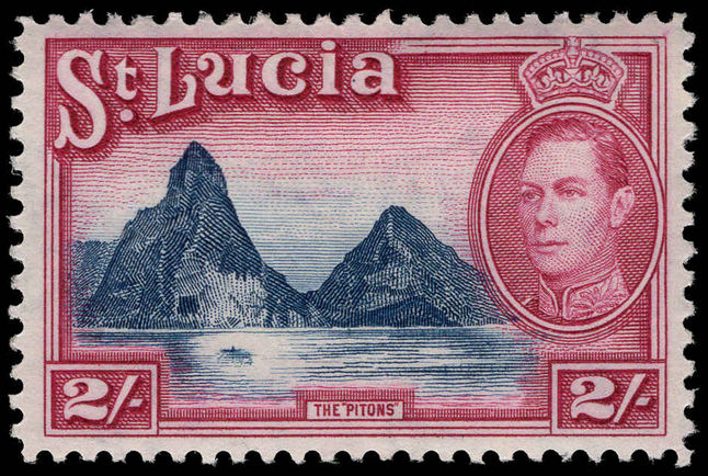 St Lucia 1938-48 2s blue and purple lightly mounted mint.