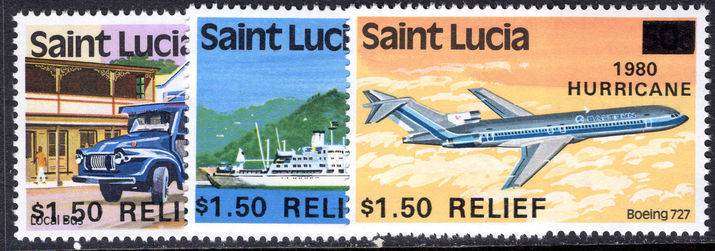 St Lucia 1980 Hurricane Relief unmounted mint.