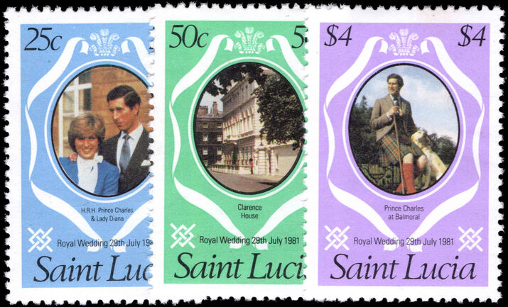 St Lucia 1981 Royal Wedding perf 12 unmounted mint.