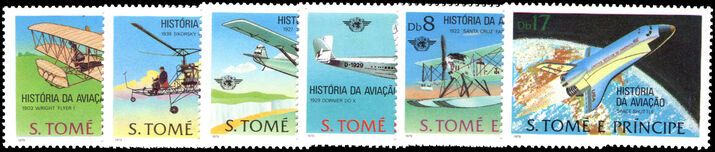 St Thomas and Prince 1979 History of Aviation (1st series) unmounted mint.