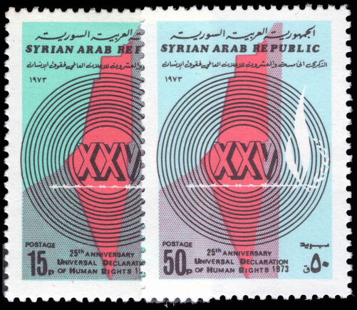 Syria 1973 25th Anniversary of Declaration of Human Rights unmounted mint.