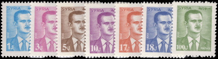 Syria 2006 Assad thick paper part set unmounted mint.