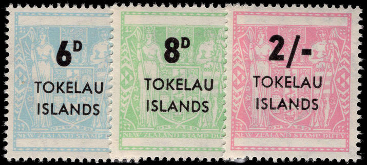 Tokelau 1966 Postal Fiscal surcharges unmounted mint.