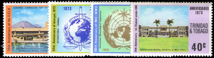 Trinidad & Tobago 1973 Anniversaries unmounted mint.