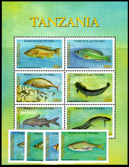 Tanzania 2005 Fish of Lake Victoria set including sheetlet unmounted mint.