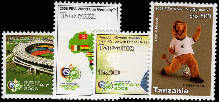 Tanzania 2006 World Cup Football unmounted mint.