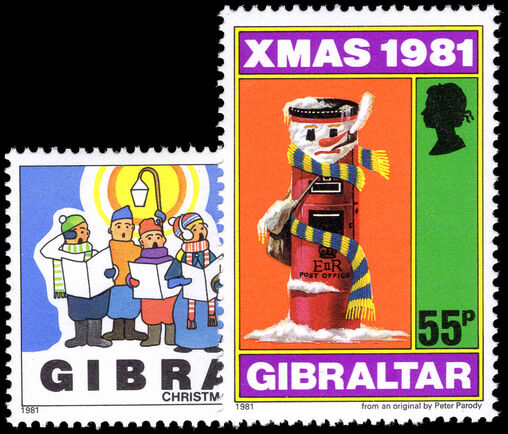 Gibraltar 1981 Christmas. Children's Drawings unmounted mint.