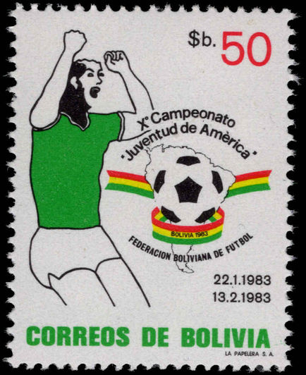 Bolivia 1983 Youth Football unmounted mint.