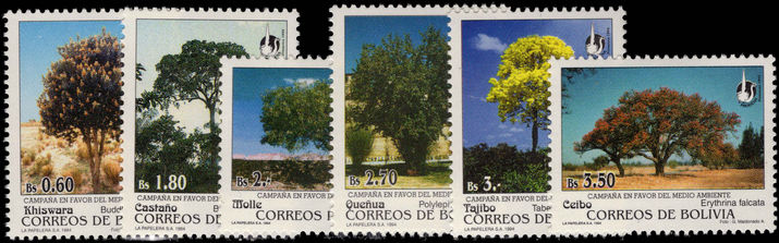 Bolivia 1994 Environmental Protection. Trees unmounted mint.