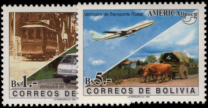 Bolivia 1994 America. Postal Transport unmounted mint.