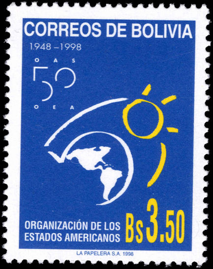 Bolivia 1998 Organization of American States unmounted mint.