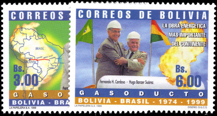 Bolivia 1999 Gas Pipeline unmounted mint.
