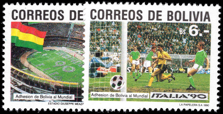 Bolivia 1990 World Cup Football unmounted mint.