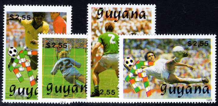 Guyana 1989 World Cup Football unmounted mint.
