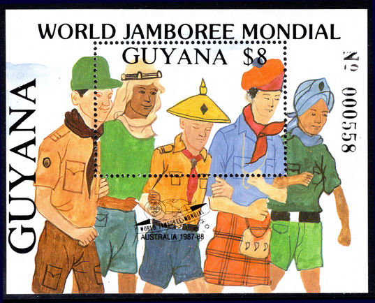 Guyana 1989 Scouts souvenir sheet unmounted mint.