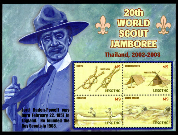 Lesotho 2002 20th World Scout Jamboree sheetlet unmounted mint.
