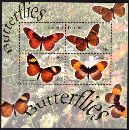 Lesotho 2004 Butterflies souvenir sheet unmounted mint.