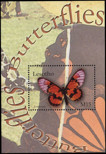 Lesotho 2004 Butterflies souvenir sheet unmounted mint.