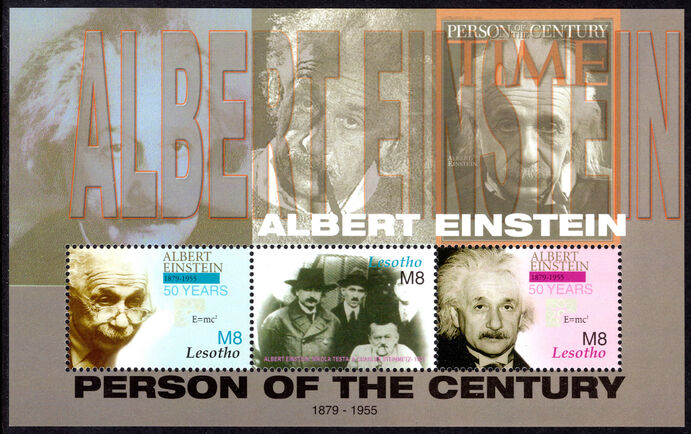 Lesotho 2005 50th Death Anniversary of Albert Einstein sheetlet unmounted mint.