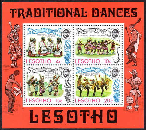 Lesotho 1975 Traditional Dances souvenir sheet unmounted mint.
