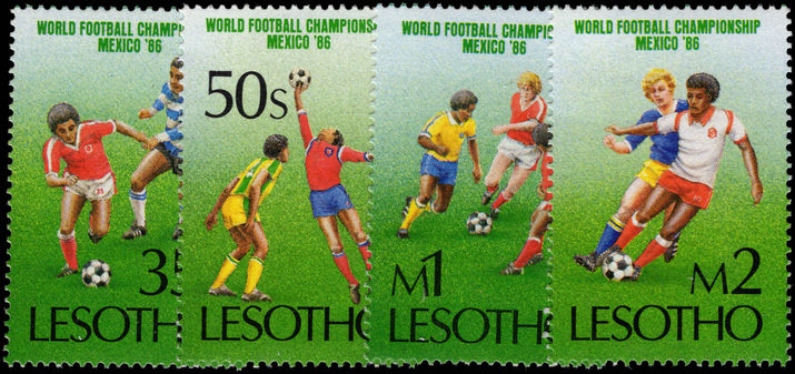 Lesotho 1986 World Cup Football unmounted mint.