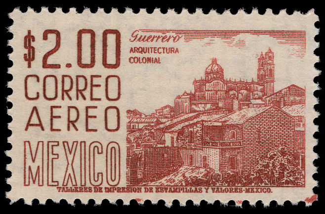 Mexico 1953-73 2p chestnut perf 11 recess MEX-MEX unmounted mint.