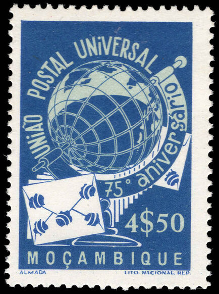 Mozambique 1949 75th Anniversary of UPU lightly mounted mint.