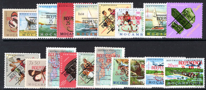 Mozambique 1975 INDEPENDENCIA 25 JUN 75 set unmounted mint.