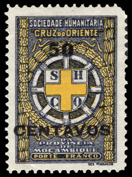 Mozambique 1925 Charity Tax 50c lightly mounted mint.